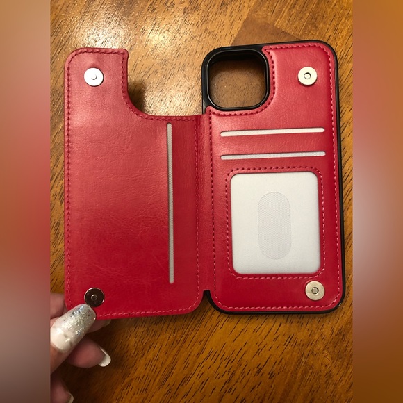 Other - 💰SALE💰; iPhone Case; Rose Red; Slots for License & Cards; SEE CHART